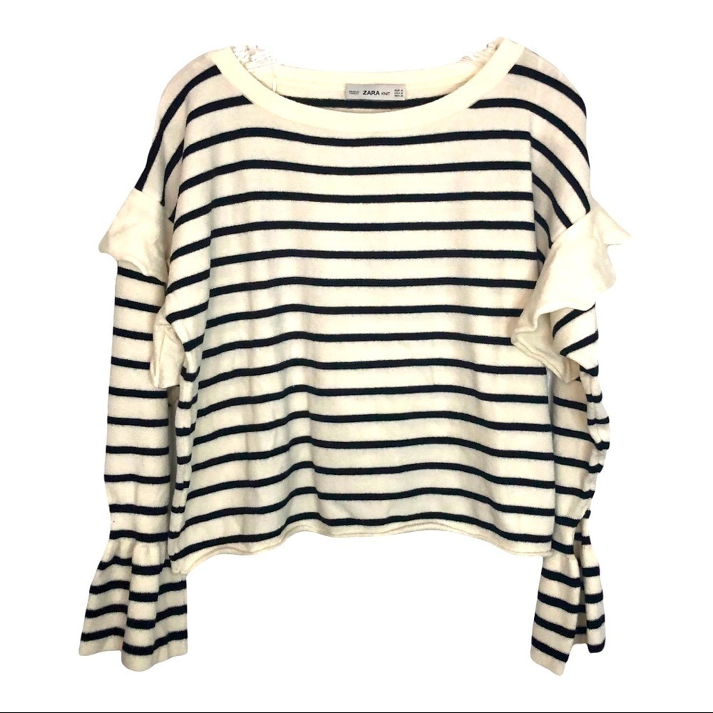 Zara Knit Loose Stripe Slouchy Shoulder Medium